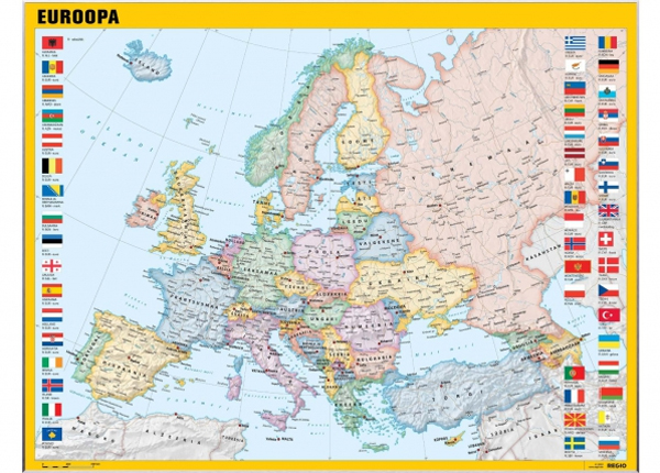 Политическая настенная карта Европы