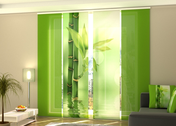 Полузатемняющая панельная штора Green Bamboo 240x240 см