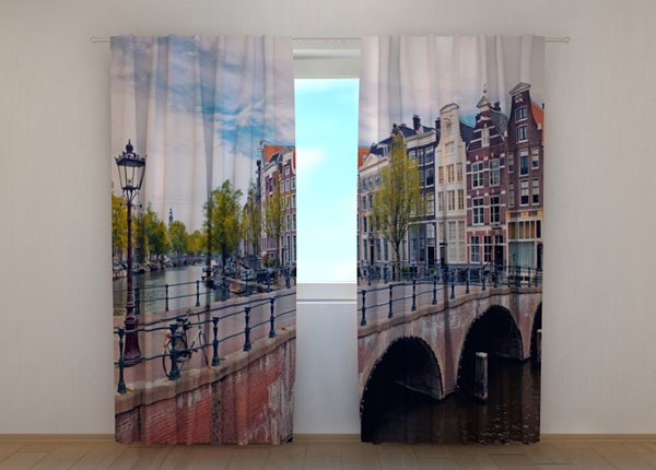 Полузатемняющая штора Bridge in Amsterdam 240x220 см