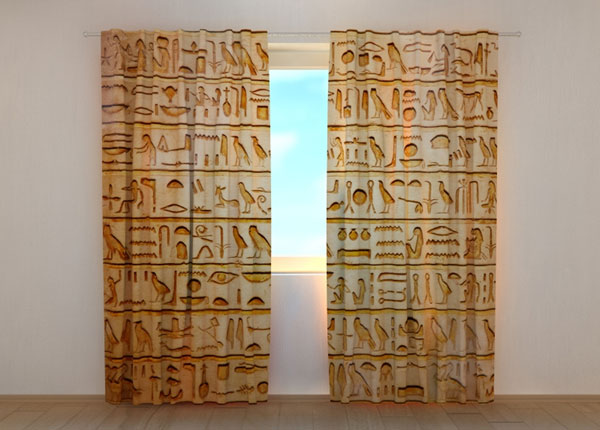 Полузатемняющая штора Old Egyptian Drawings 240x220 cm