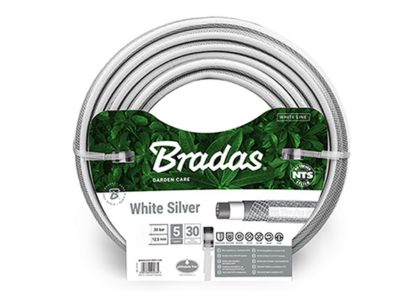 Порный шланг для полива Bradas NTS White Silver 3/4"