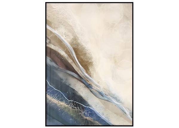Постер Сине-бежевая иллюстрация II 21x30 см