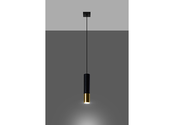 Потолочный светильник Loopez 1, чёрный/золотистый