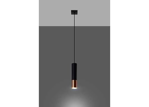 Потолочный светильник Loopez 1, чёрный/медь