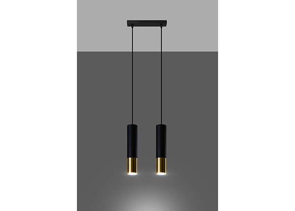 Потолочный светильник Loopez 2, чёрный/золотистый