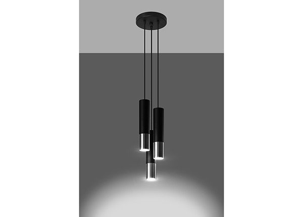 Потолочный светильник Loopez 3P, чёрный/хром
