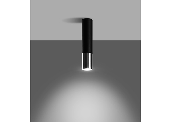 Потолочный светильник Loopez, чёрный/хром