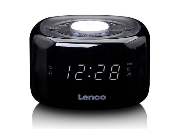 Радиочасы с ночником Lenco, черные