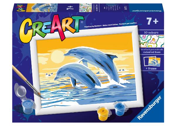 Раскраска по номерам Ravensburger Восхитительные дельфины