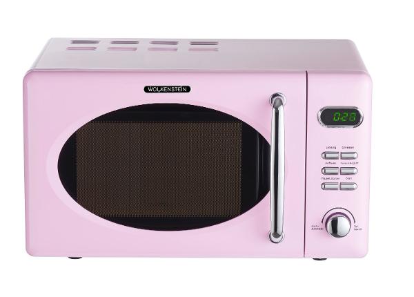 Ретро микроволновая печь Wolkenstein, розовый
