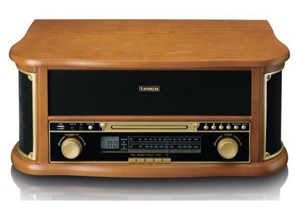 Ретро музыкальный центр с виниловыми пластинками и кассетным проигрывателем Lenco TCD2551WD