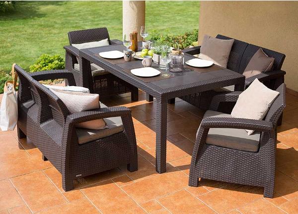 Садовая мебель Keter Corfu Fiesta, коричневая