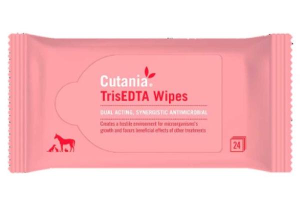 Салфетки для ухода за кожей VetNova Cutania TrisEDTA Wipes N24 для домашних животных