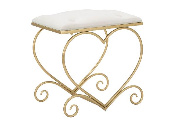 Скамья Heart, кремово-золотистый