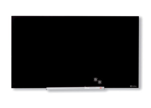 Стеклянная магнитная доска Nobo diamond 85" (широкий экран, чёрный) 188x106 cm