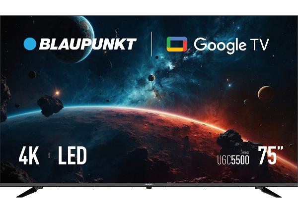 Телевизор Blaupunkt 75 дюймов (189 см) 4K Ultra HD со светодиодной подсветкой Google TV