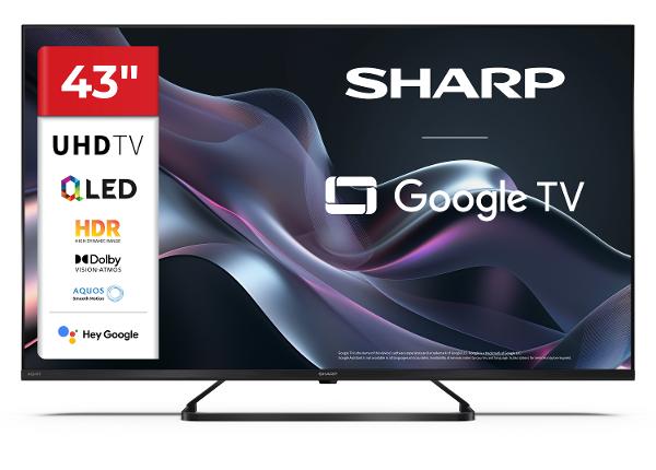 Телевизор Sharp 43" (108 см) QLED 4K Ultra HD Google TV, Dolby Vision, Dolby Atmos