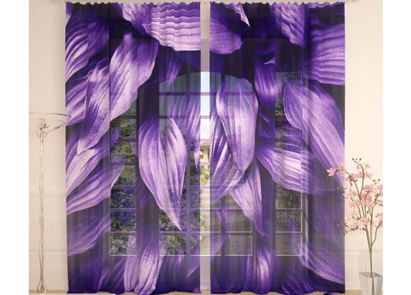 Тюлевые занавески Purple Leaves 400x260 cm