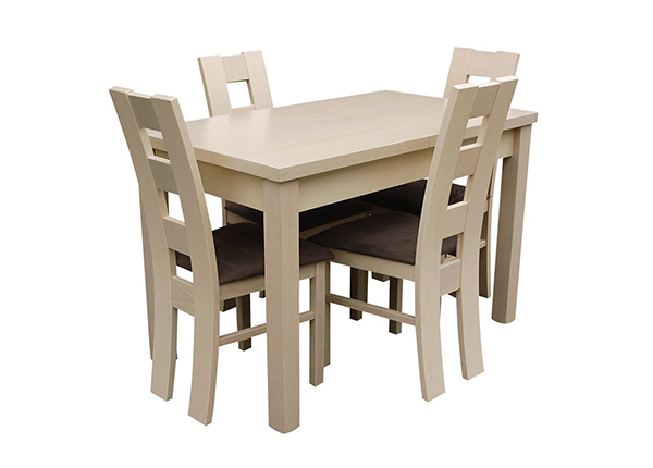 Удлиняющийся обеденный стол 70x120-160 cm + 4 стульев