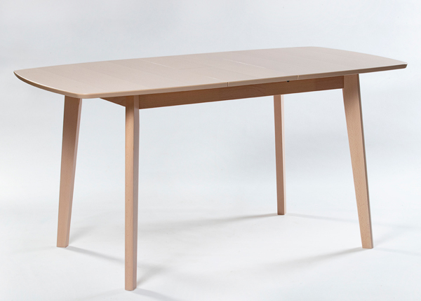 Удлиняющийся обеденный стол Bari 80x120-150 cm, белый бук
