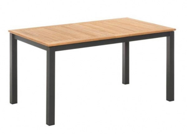 Удлиняющийся садовый стол Tika 156/214x88,5 cm, коричневый/чёрный