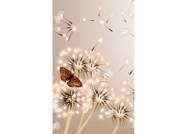 Флизелиновые фотообои Dandelions and butterfly 150x250 см
