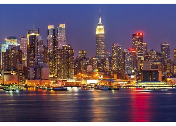 Флисовые фото-обои Manhattan at night 150x250 см