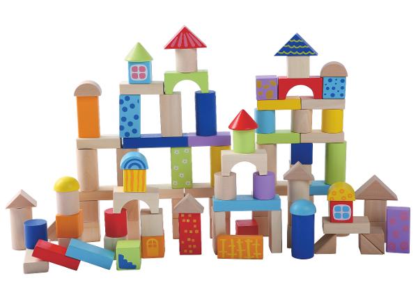 Цветные деревянные строительные блоки Gerardo's Toys