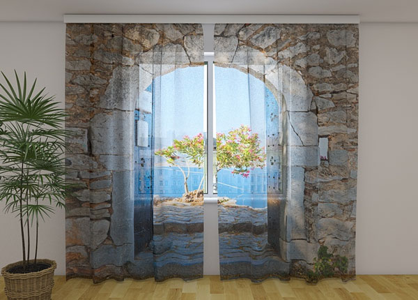 Шифоновая фотоштора Archway to the Sea 240x220 cm