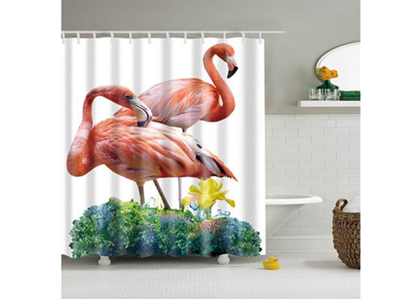 Штора для ванной Two Flamingos