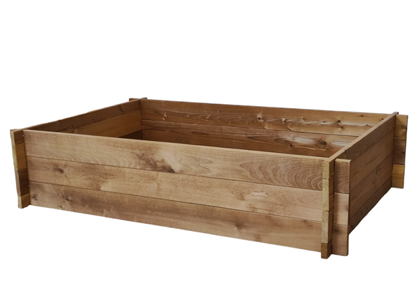 Ящик для грядки 120x120 cm, термальная древесина