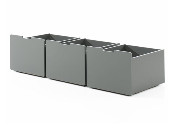 Ящики кроватные Pino 3 шт, серый