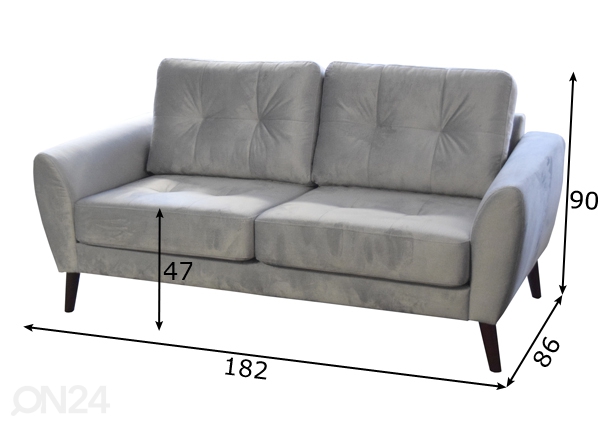 2,5-местный диван Sofia размеры