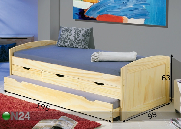 2-kohaline voodikomplekt Marinella 90x190 cm mõõdud