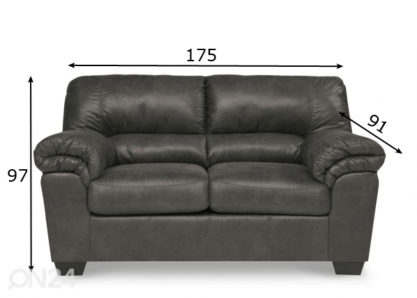 2-местный диван размеры