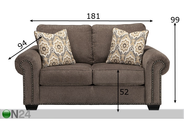 2-местный диван Emelen размеры