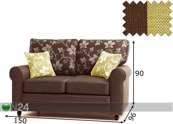 2-местный диван Greta размеры