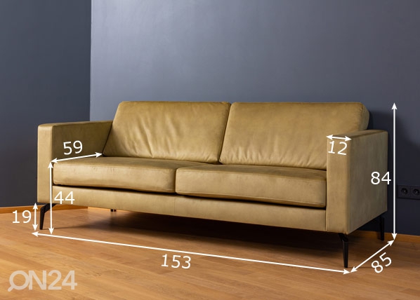 2-местный диван LineaX размеры