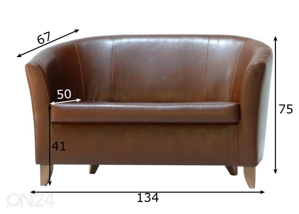 2-местный диван Mio размеры