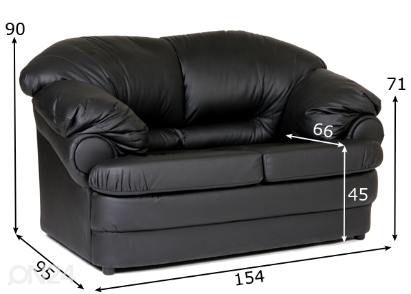 2-местный диван Relax размеры