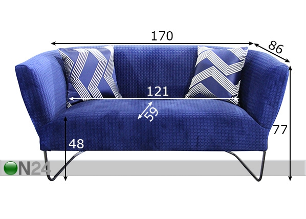 2-местный диван Sofa размеры