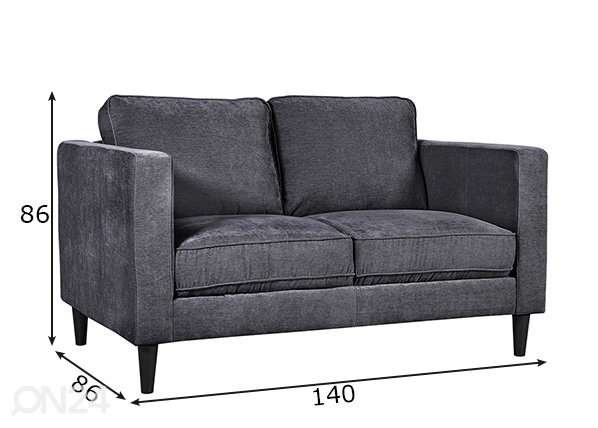 2-местный диван Spencer размеры