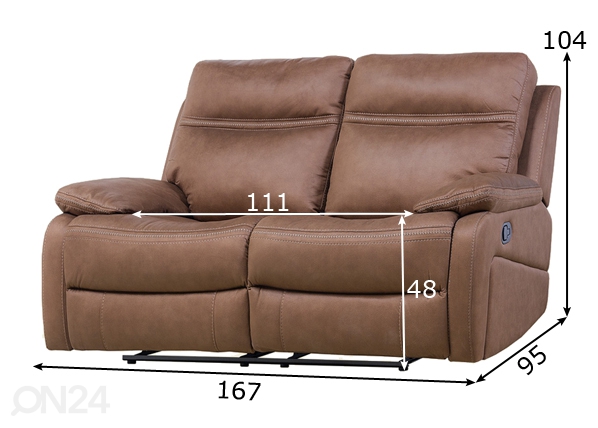 2-местный диван, золотисто-коричневый размеры