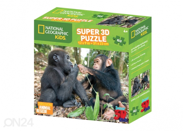 Palapeli 3D Simpanssi ja gorilla 63 osaa, Kidicraft