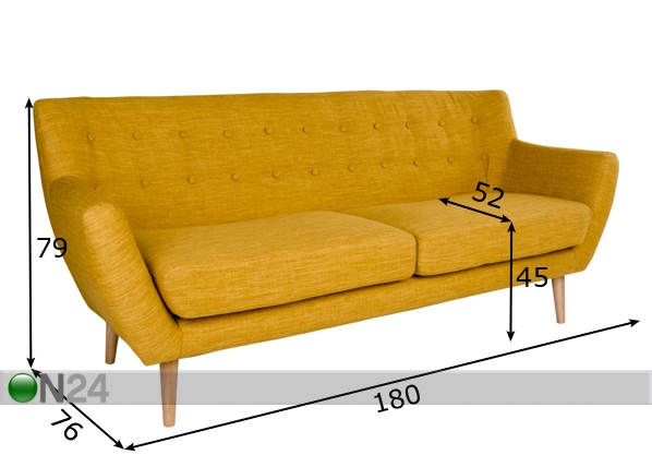 3-местный диван размеры