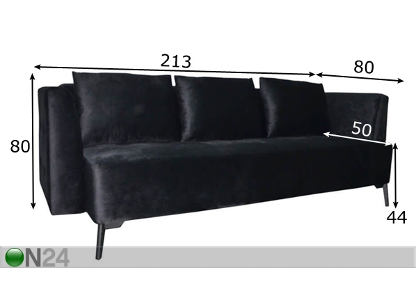 3-местный диван Gruuv размеры