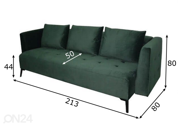 3-местный диван Gruuv размеры