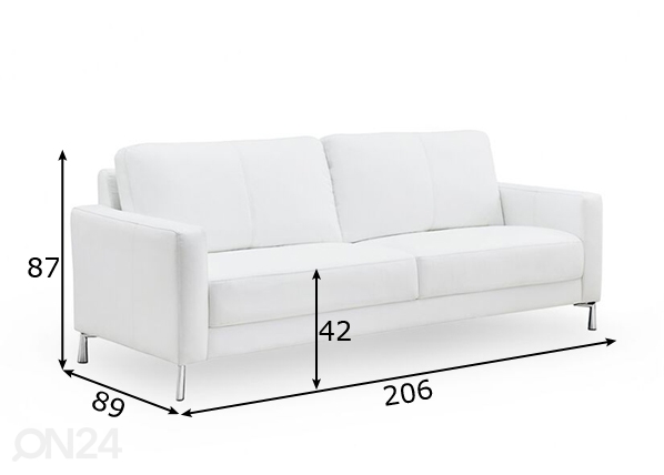 3-местный диван Marilyn размеры