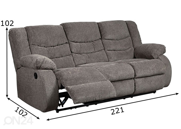 3-местный диван recliner размеры