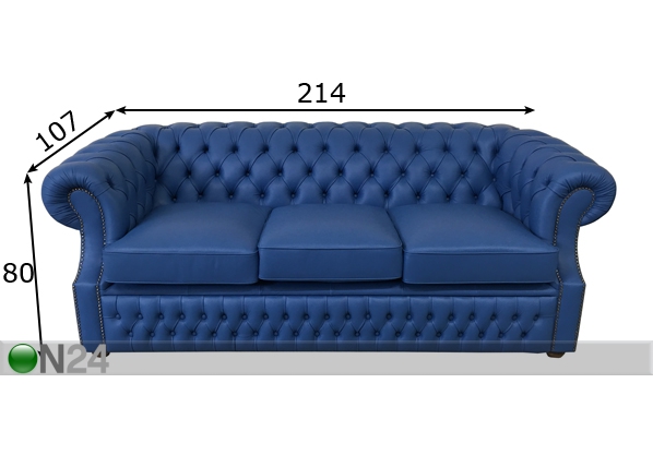 3-местный диван Winston размеры